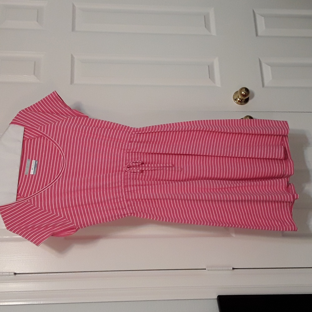 Pink stripe casual dress